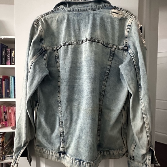 Vintage | ZARA Men’s Distressed Jean Jacket | US L - Picture 3 of 9
